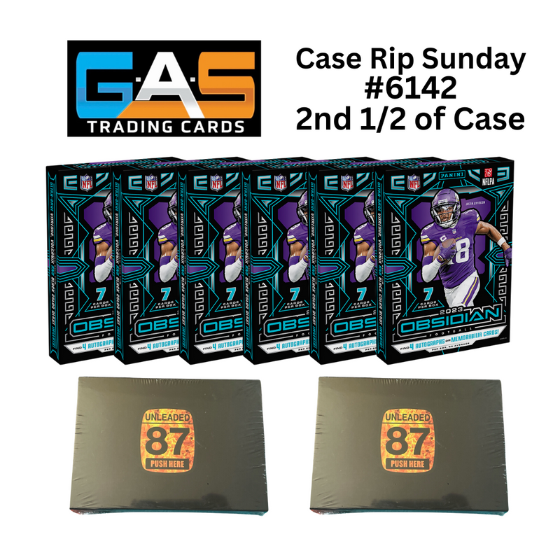 #6142 - 5/5/24 - 2nd 1/2 Case (6x Boxes) 2023 Obsidian Hobby; 2x Gas 87 Packs
